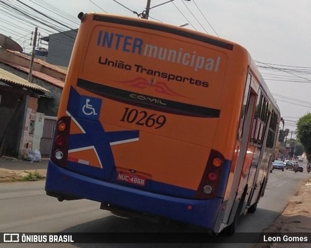 União Transportes 10269 na cidade de Várzea Grande, Mato Grosso, Brasil, por Leon Gomes. ID da foto: 10704403.