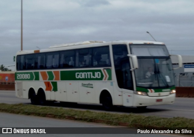 Empresa Gontijo de Transportes 20080 na cidade de Betim, Minas Gerais, Brasil, por Paulo Alexandre da Silva. ID da foto: 10705118.