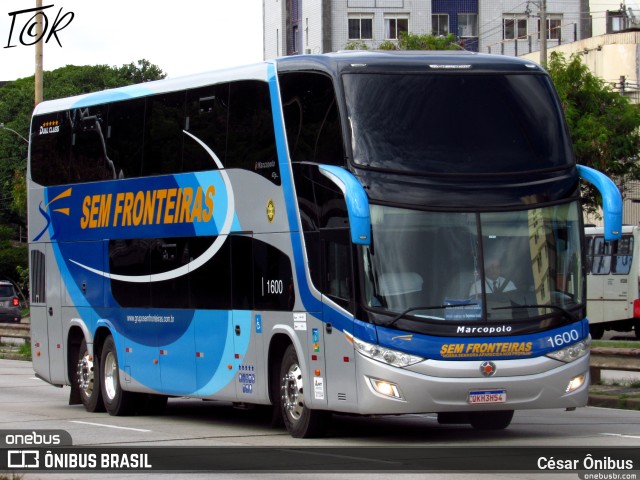Sem Fronteiras Turismo 1600 na cidade de Belo Horizonte, Minas Gerais, Brasil, por César Ônibus. Número da foto: #10705549.