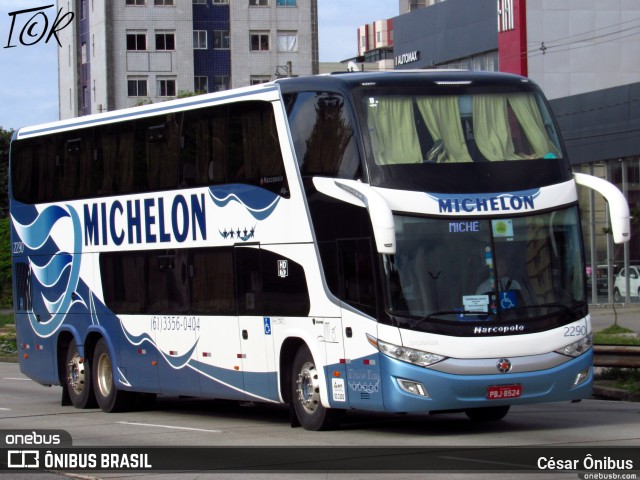 Michelon Turismo 2290 na cidade de Belo Horizonte, Minas Gerais, Brasil, por César Ônibus. Número da foto: #10705631.