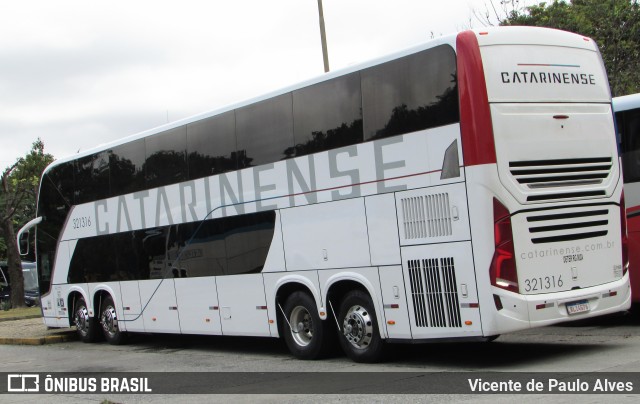 Auto Viação Catarinense 321316 na cidade de São Paulo, São Paulo, Brasil, por Vicente de Paulo Alves. Número da foto: #10707944.