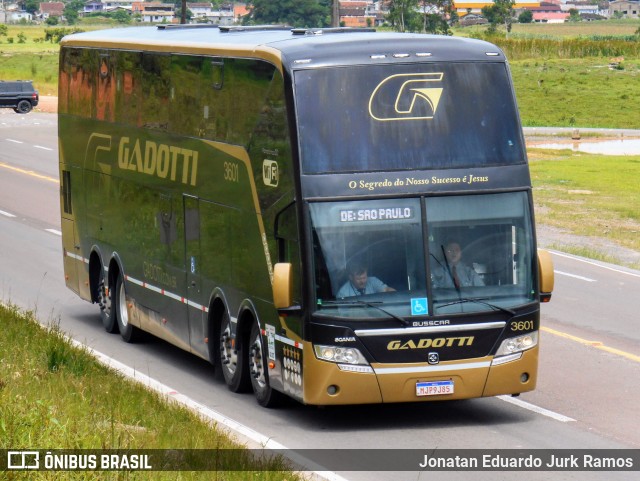 Auto Viação Gadotti 3601 na cidade de Gaspar, Santa Catarina, Brasil, por Jonatan Eduardo Jurk Ramos. ID da foto: 10709205.