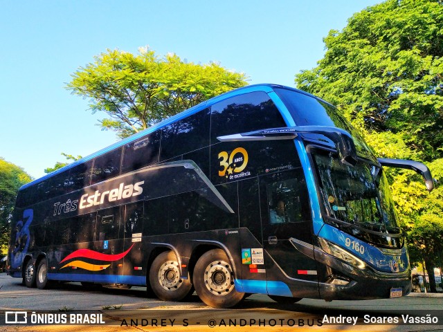 Três Estrelas Turismo 9160 na cidade de São Paulo, São Paulo, Brasil, por Andrey  Soares Vassão. Número da foto: #10707966.