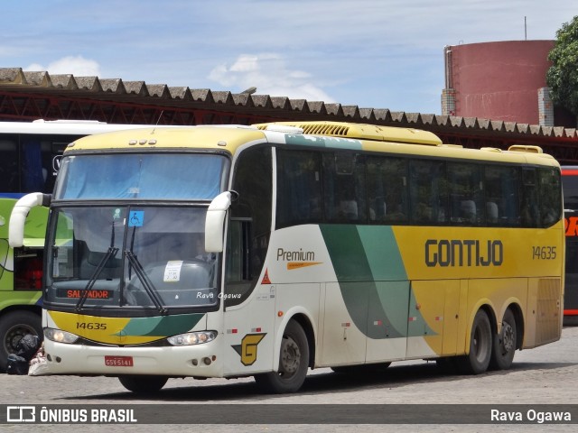 Empresa Gontijo de Transportes 14635 na cidade de Vitória da Conquista, Bahia, Brasil, por Rava Ogawa. ID da foto: 10708122.