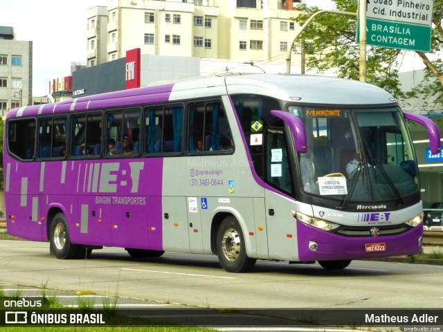 EBT - Expresso Biagini Transportes 8223 na cidade de Belo Horizonte, Minas Gerais, Brasil, por Matheus Adler. Número da foto: #10707901.