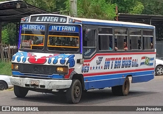 Inter Bus SRL - Linea 1 029 na cidade de San Lorenzo, Central, Paraguai, por José Paredes. Número da foto: #10706933.