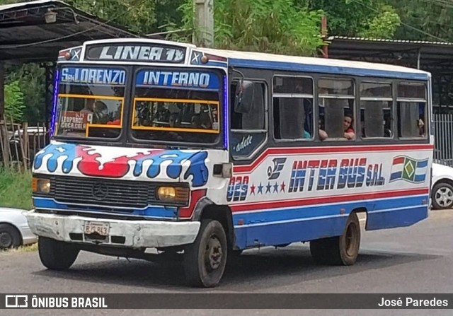 Inter Bus SRL - Linea 1 029 na cidade de San Lorenzo, Central, Paraguai, por José Paredes. ID da foto: 10706933.