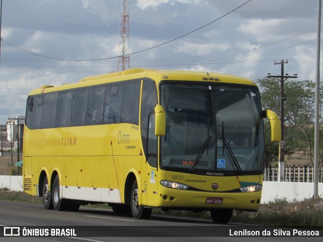 Viação Itapemirim 8655 na cidade de Caruaru, Pernambuco, Brasil, por Lenilson da Silva Pessoa. ID da foto: 10707531.