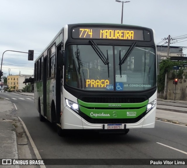 Caprichosa Auto Ônibus B27223 na cidade de Rio de Janeiro, Rio de Janeiro, Brasil, por Paulo Vitor Lima. Número da foto: #10709757.