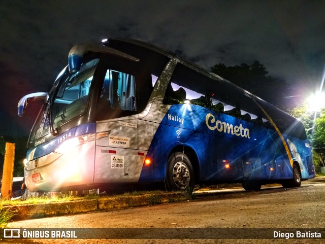 Viação Cometa 18514 na cidade de São Paulo, São Paulo, Brasil, por Diego Batista. ID da foto: 10707871.