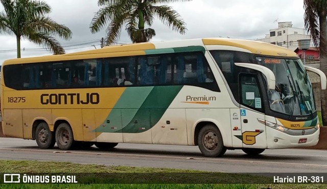 Empresa Gontijo de Transportes 18275 na cidade de Betim, Minas Gerais, Brasil, por Hariel BR-381. Número da foto: #10707614.