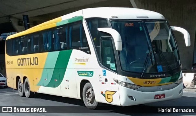 Empresa Gontijo de Transportes 18730 na cidade de Belo Horizonte, Minas Gerais, Brasil, por Hariel Bernades. Número da foto: #10708719.
