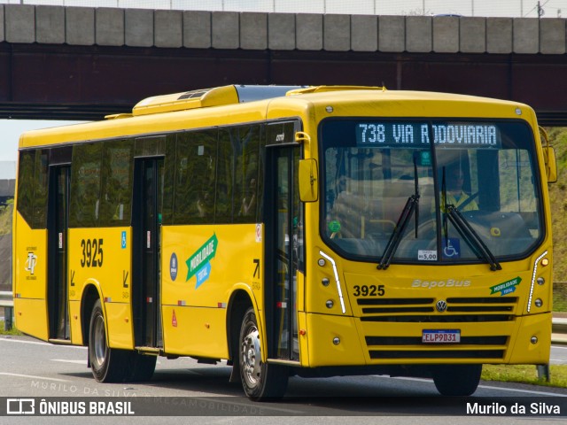 Auto Ônibus Três Irmãos 3925 na cidade de Jundiaí, São Paulo, Brasil, por Murilo da Silva. Número da foto: #10707919.