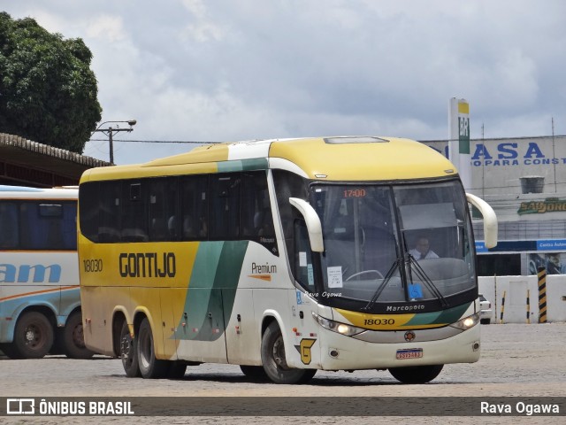 Empresa Gontijo de Transportes 18030 na cidade de Vitória da Conquista, Bahia, Brasil, por Rava Ogawa. ID da foto: 10708806.