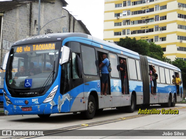 Mobi Rio E12703C na cidade de Rio de Janeiro, Rio de Janeiro, Brasil, por João Silva. Número da foto: #10709820.