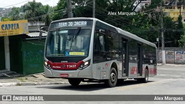 Viação Metrópole Paulista - Zona Sul 7 3437 na cidade de São Paulo, São Paulo, Brasil, por Alex Marques. ID da foto: 10709209.