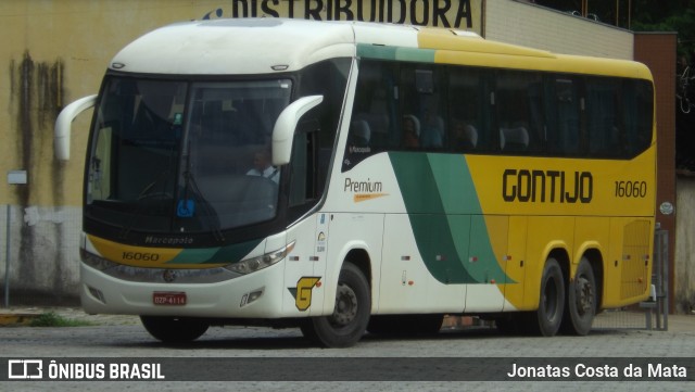 Empresa Gontijo de Transportes 16060 na cidade de Coronel Fabriciano, Minas Gerais, Brasil, por Jonatas Costa da Mata. ID da foto: 10709147.