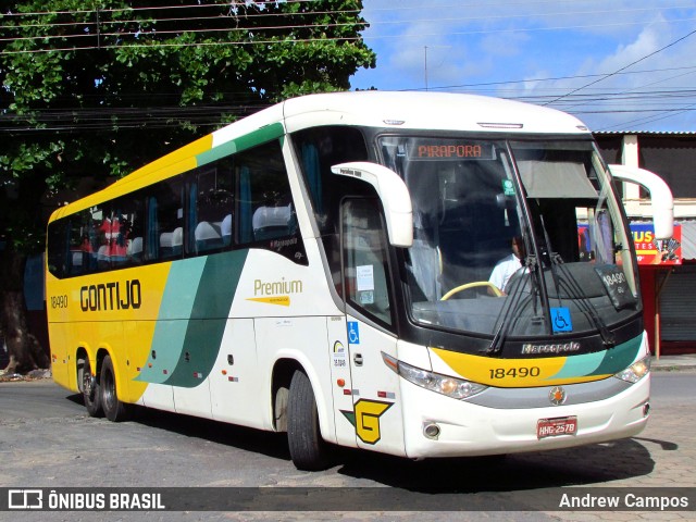 Empresa Gontijo de Transportes 18490 na cidade de Pirapora, Minas Gerais, Brasil, por Andrew Campos. ID da foto: 10712936.