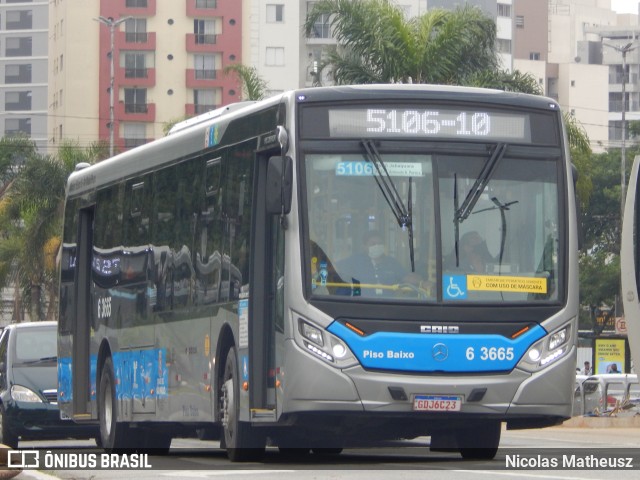Viação Paratodos > São Jorge > Metropolitana São Paulo > Mobibrasil 6 3665 na cidade de São Paulo, São Paulo, Brasil, por Nicolas Matheusz. Número da foto: #10711903.