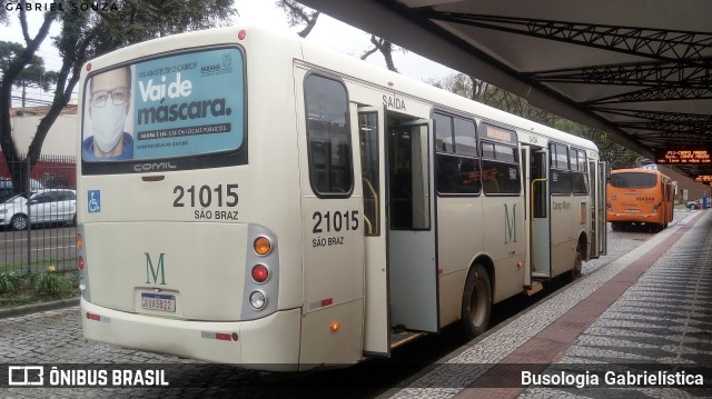 Auto Viação São Braz 21015 na cidade de Curitiba, Paraná, Brasil, por Busologia Gabrielística. ID da foto: 10717629.