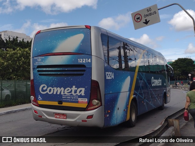 Viação Cometa 12214 na cidade de São Paulo, São Paulo, Brasil, por Rafael Lopes de Oliveira. ID da foto: 10715361.