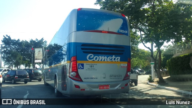 Viação Cometa 18544 na cidade de São Paulo, São Paulo, Brasil, por Luis Nunez. ID da foto: 10716713.