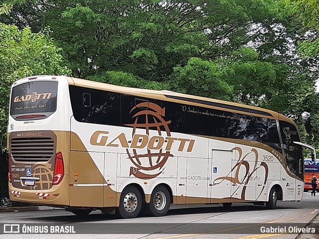 Auto Viação Gadotti 3520 na cidade de São Paulo, São Paulo, Brasil, por Gabriel Oliveira. Número da foto: #10716544.