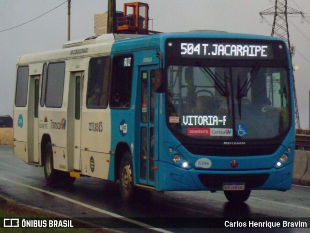 Santa Zita Transportes Coletivos 21248 na cidade de Vitória, Espírito Santo, Brasil, por Carlos Henrique Bravim. ID da foto: 10717027.