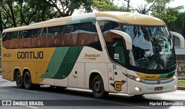 Empresa Gontijo de Transportes 18520 na cidade de Belo Horizonte, Minas Gerais, Brasil, por Hariel Bernades. ID da foto: 10714948.