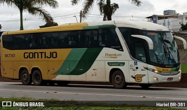 Empresa Gontijo de Transportes 18730 na cidade de Betim, Minas Gerais, Brasil, por Hariel BR-381. ID da foto: 10714918.