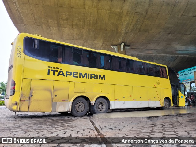 Viação Itapemirim 20205 na cidade de Uberlândia, Minas Gerais, Brasil, por Anderson Gonçalves da Fonseca. ID da foto: 10715010.