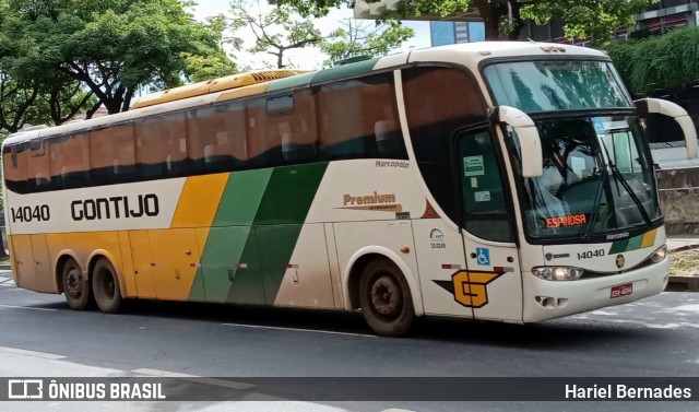 Empresa Gontijo de Transportes 14040 na cidade de Belo Horizonte, Minas Gerais, Brasil, por Hariel Bernades. Número da foto: #10714861.
