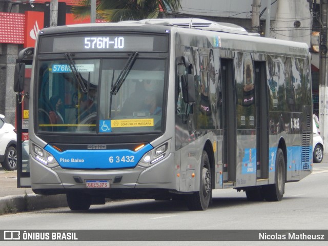 Viação Paratodos > São Jorge > Metropolitana São Paulo > Mobibrasil 6 3432 na cidade de São Paulo, São Paulo, Brasil, por Nicolas Matheusz. Número da foto: #10715138.