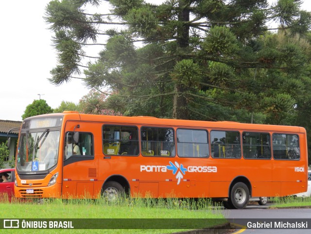 VCG - Viação Campos Gerais 1501 na cidade de Ponta Grossa, Paraná, Brasil, por Gabriel Michalski. ID da foto: 10716716.