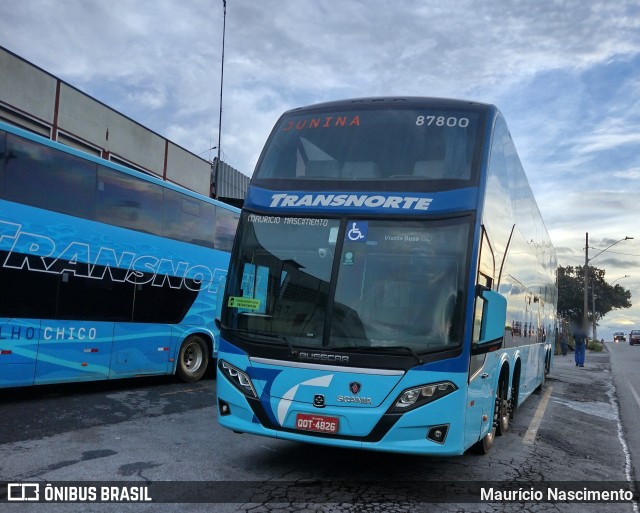 Transnorte - Transporte e Turismo Norte de Minas 87800 na cidade de Belo Horizonte, Minas Gerais, Brasil, por Maurício Nascimento. ID da foto: 10717535.