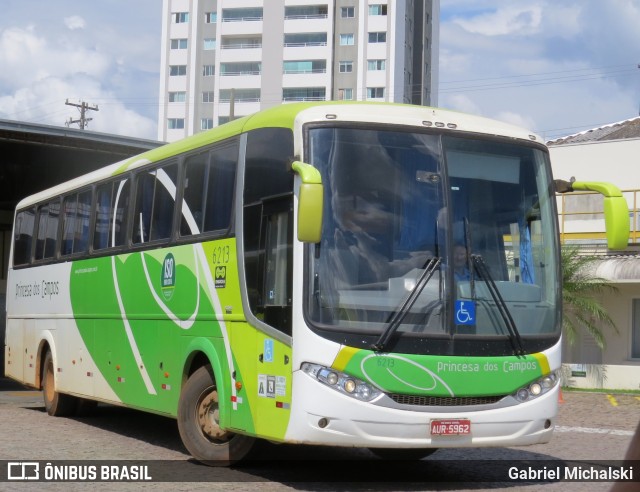 Expresso Princesa dos Campos 6213 na cidade de Ponta Grossa, Paraná, Brasil, por Gabriel Michalski. ID da foto: 10716702.