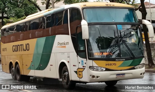 Empresa Gontijo de Transportes 14875 na cidade de Belo Horizonte, Minas Gerais, Brasil, por Hariel Bernades. ID da foto: 10714917.