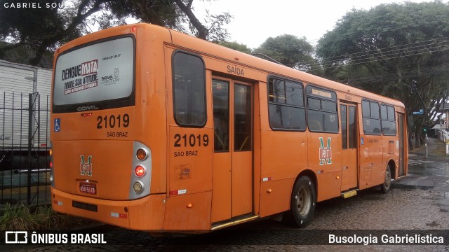 Auto Viação São Braz 21019 na cidade de Curitiba, Paraná, Brasil, por Busologia Gabrielística. ID da foto: 10718047.