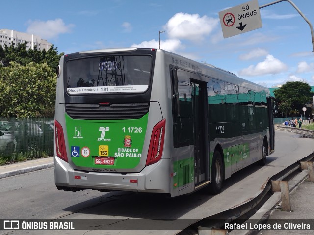 Viação Santa Brígida 1 1726 na cidade de São Paulo, São Paulo, Brasil, por Rafael Lopes de Oliveira. Número da foto: #10715296.