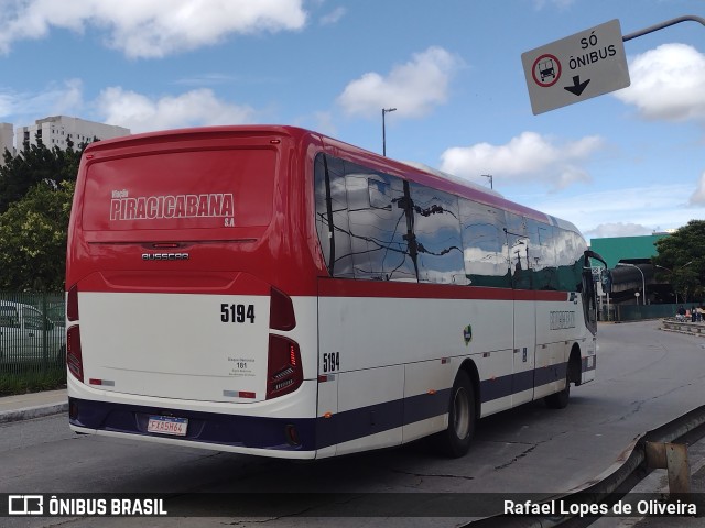 Viação Piracicabana 5194 na cidade de São Paulo, São Paulo, Brasil, por Rafael Lopes de Oliveira. Número da foto: #10715340.