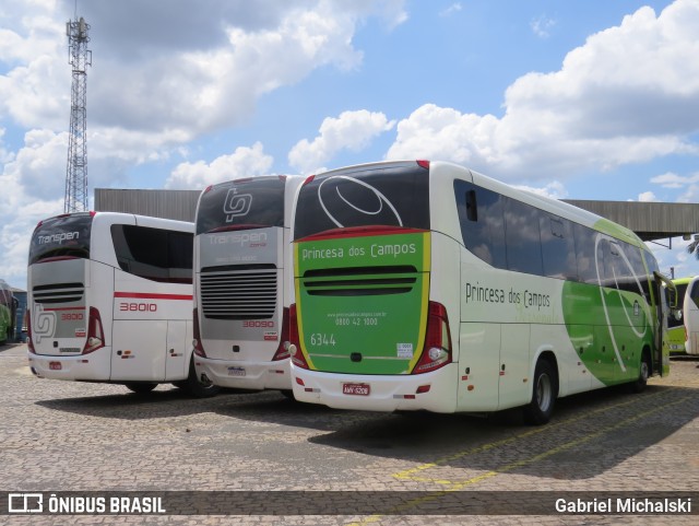 Expresso Princesa dos Campos 6344 na cidade de Ponta Grossa, Paraná, Brasil, por Gabriel Michalski. ID da foto: 10716625.