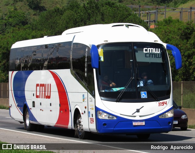 CMW Transportes 1194 na cidade de Aparecida, São Paulo, Brasil, por Rodrigo  Aparecido. Número da foto: #10716219.