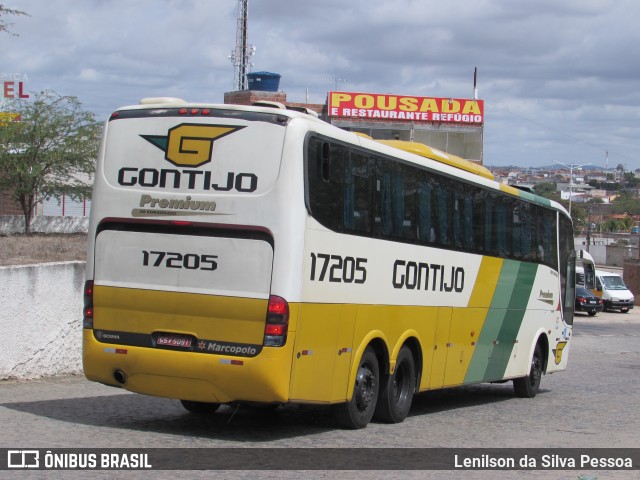 Empresa Gontijo de Transportes 17205 na cidade de Caruaru, Pernambuco, Brasil, por Lenilson da Silva Pessoa. ID da foto: 10625810.