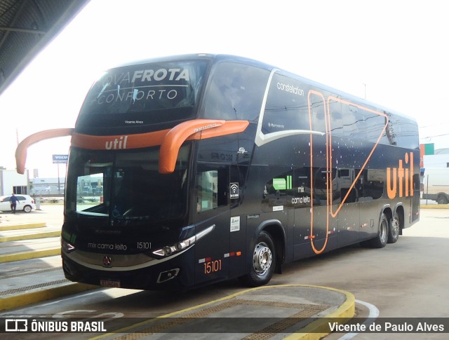 UTIL - União Transporte Interestadual de Luxo 15101 na cidade de Betim, Minas Gerais, Brasil, por Vicente de Paulo Alves. ID da foto: 10625214.