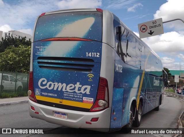 Viação Cometa 14112 na cidade de São Paulo, São Paulo, Brasil, por Rafael Lopes de Oliveira. Número da foto: #10719957.