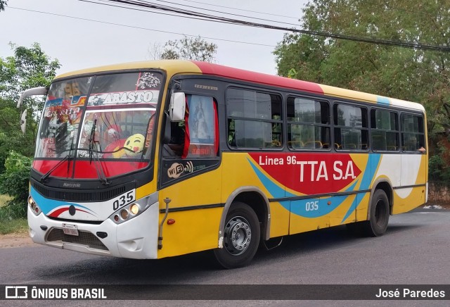 TTA S.A. - Línea 96 035 na cidade de San Lorenzo, Central, Paraguai, por José Paredes. Número da foto: #10720171.