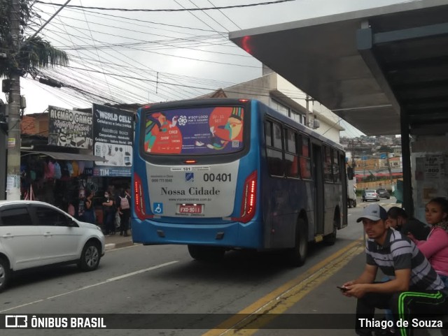 Viação Cidade de Caieiras 00401 na cidade de Franco da Rocha, São Paulo, Brasil, por Thiago de Souza. ID da foto: 10719884.