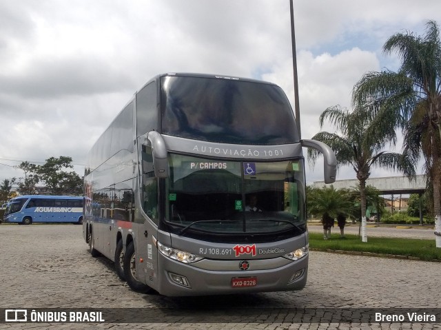 Auto Viação 1001 RJ 108.691 na cidade de Campos dos Goytacazes, Rio de Janeiro, Brasil, por Breno Vieira. ID da foto: 10720948.