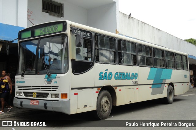 Viação São Geraldo 158 na cidade de Três Rios, Rio de Janeiro, Brasil, por Paulo Henrique Pereira Borges. ID da foto: 10722237.