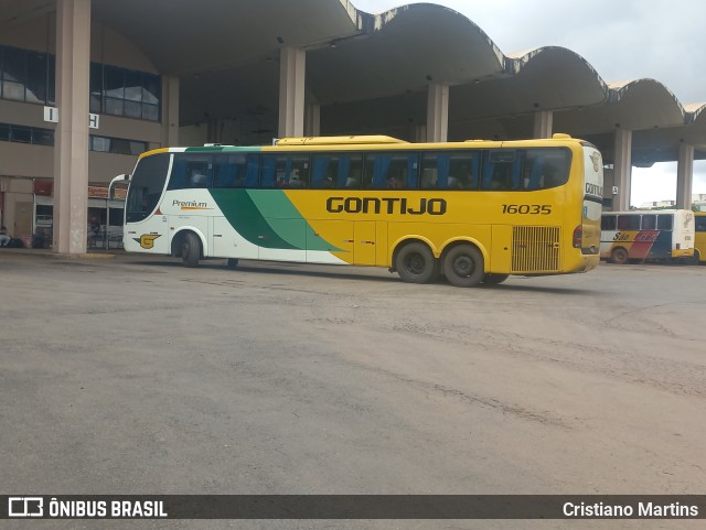 Empresa Gontijo de Transportes 16035 na cidade de Montes Claros, Minas Gerais, Brasil, por Cristiano Martins. ID da foto: 10718814.